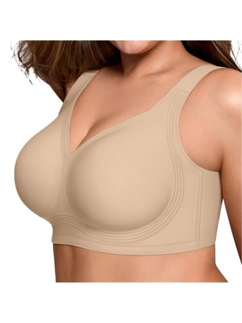 Wireless Push Up Bra Full Coverage Seamless No Underwire Plus Size Supportive